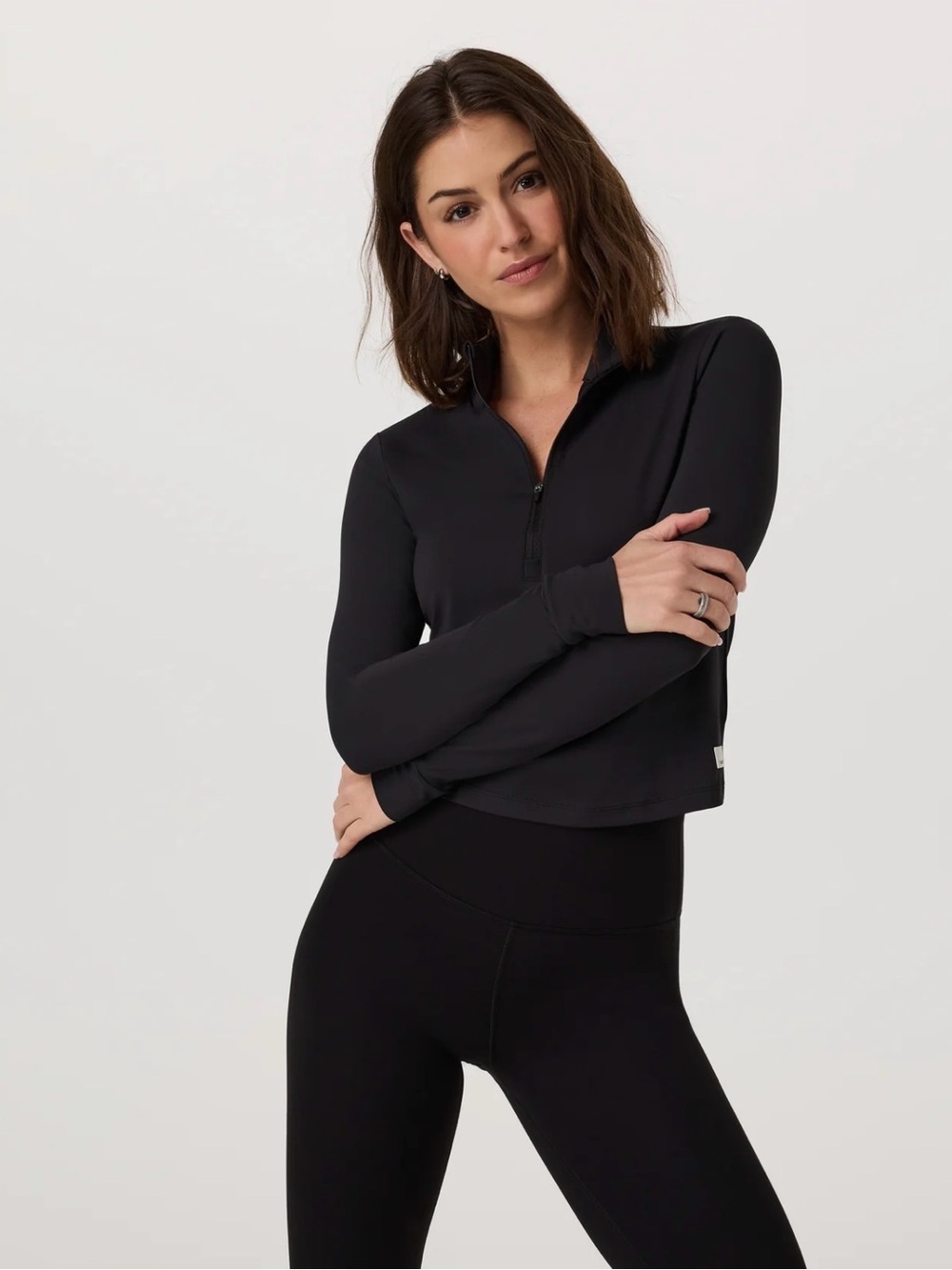 Vuori Studio Half Zip in Black Size Medium